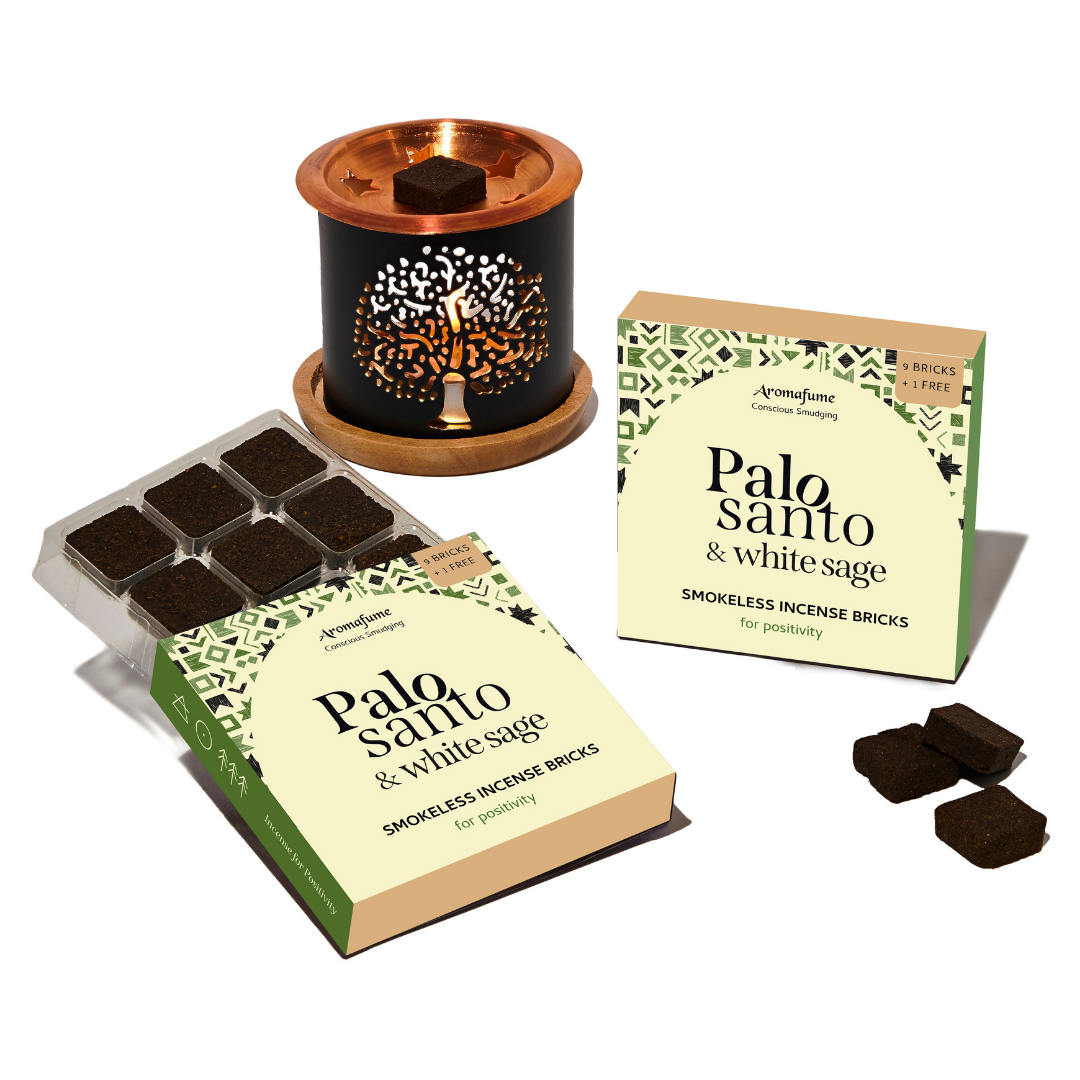 Palo Santo & White Sage Incense Bricks Set | Aromafume Canada ...