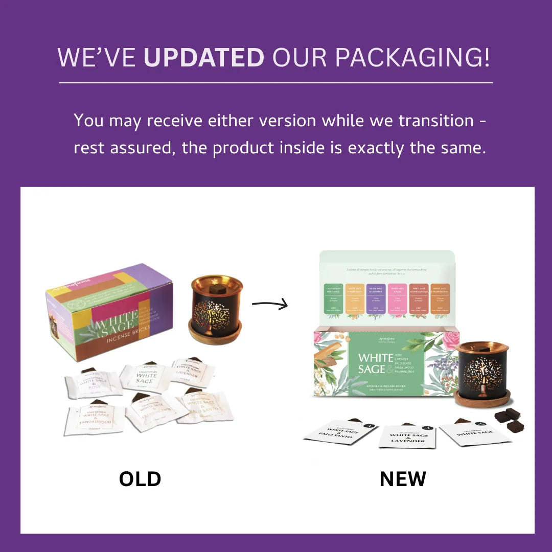 White Sage Incense Bricks Gift Set & Starter Kit