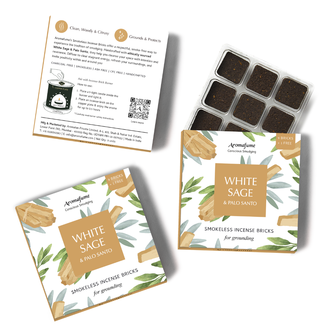 White Sage & Palo Santo Incense Bricks Refill Pack