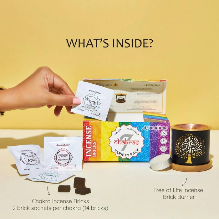 7 Chakra Incense Bricks Gift Set & Starter Kit