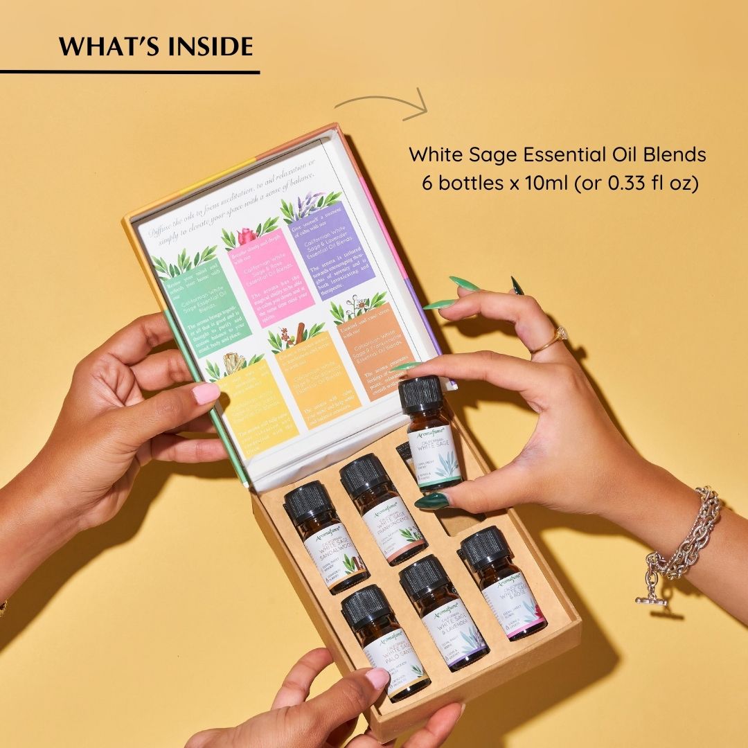 White Sage Essential Oil Diffuser Blend Gift Set