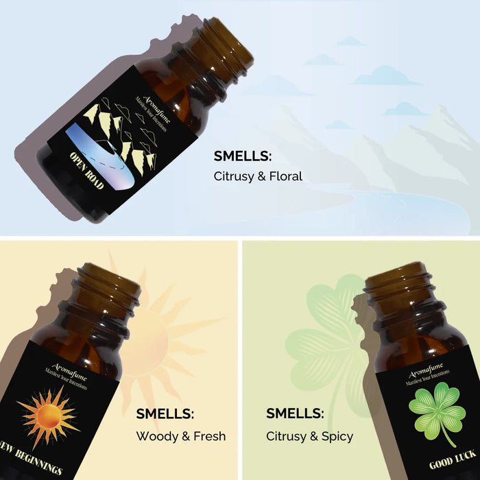 Citrusy, floral, woody, fresh & spicy scent notes of Clear Horizons Oils – uplifting, grounding & energizing.