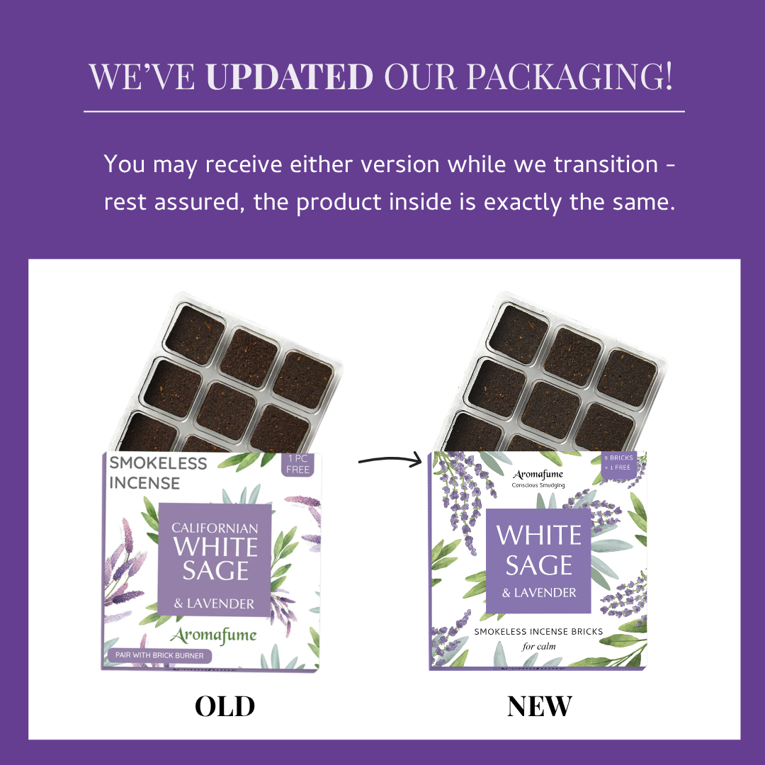 White Sage & Lavender Incense Bricks Refill Pack