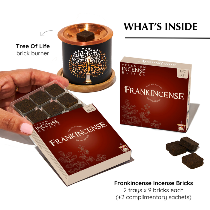 Frankincense Incense Bricks & Burner Set