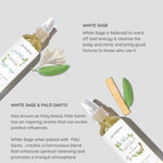 White Sage & Palo Santo cleanse bad energy and help promote positivity
