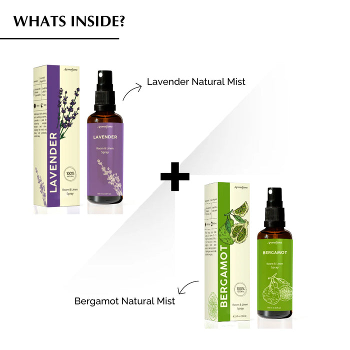 Lavender & Bergamot Room and Linen Natural Mist Duo