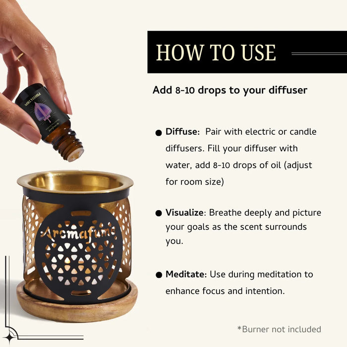 Add a few drops of Healing Embrace Oil to a diffuser with water and let the aroma promote healing & harmony.