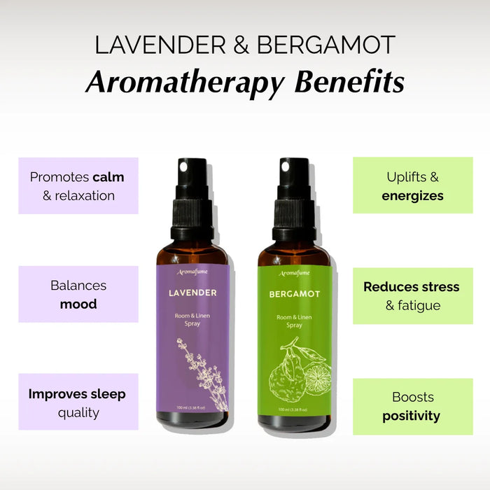 Lavender & Bergamot Room and Linen Natural Mist Duo
