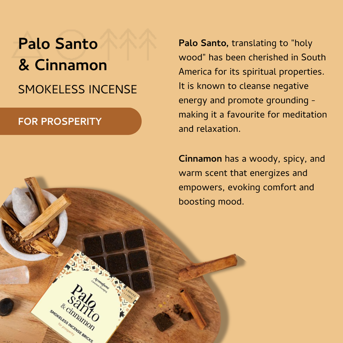 Palo Santo & Cinnamon Incense Bricks and Burner Set