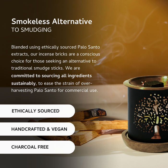 Palo Santo & Cinnamon Incense Bricks and Burner Set
