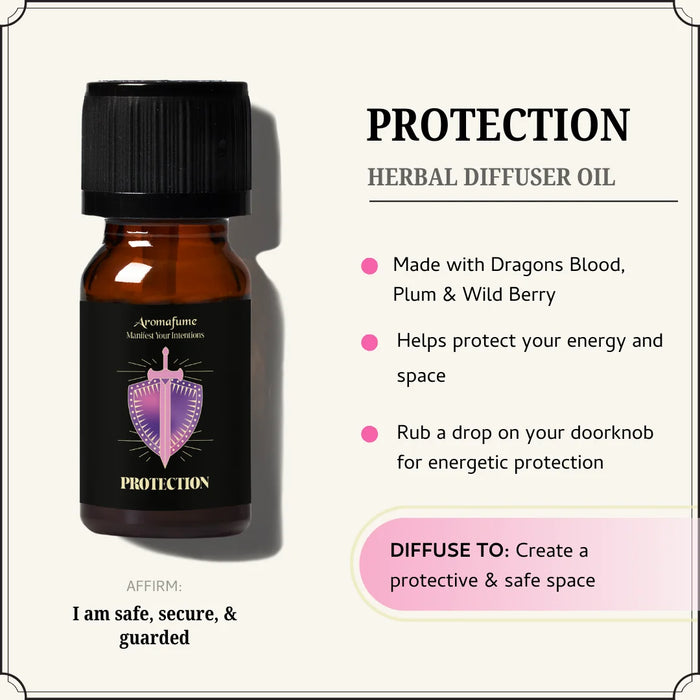 Protection Oil shields against negativity with dragon’s blood, plum & wild berry – a powerful safeguarding blend.