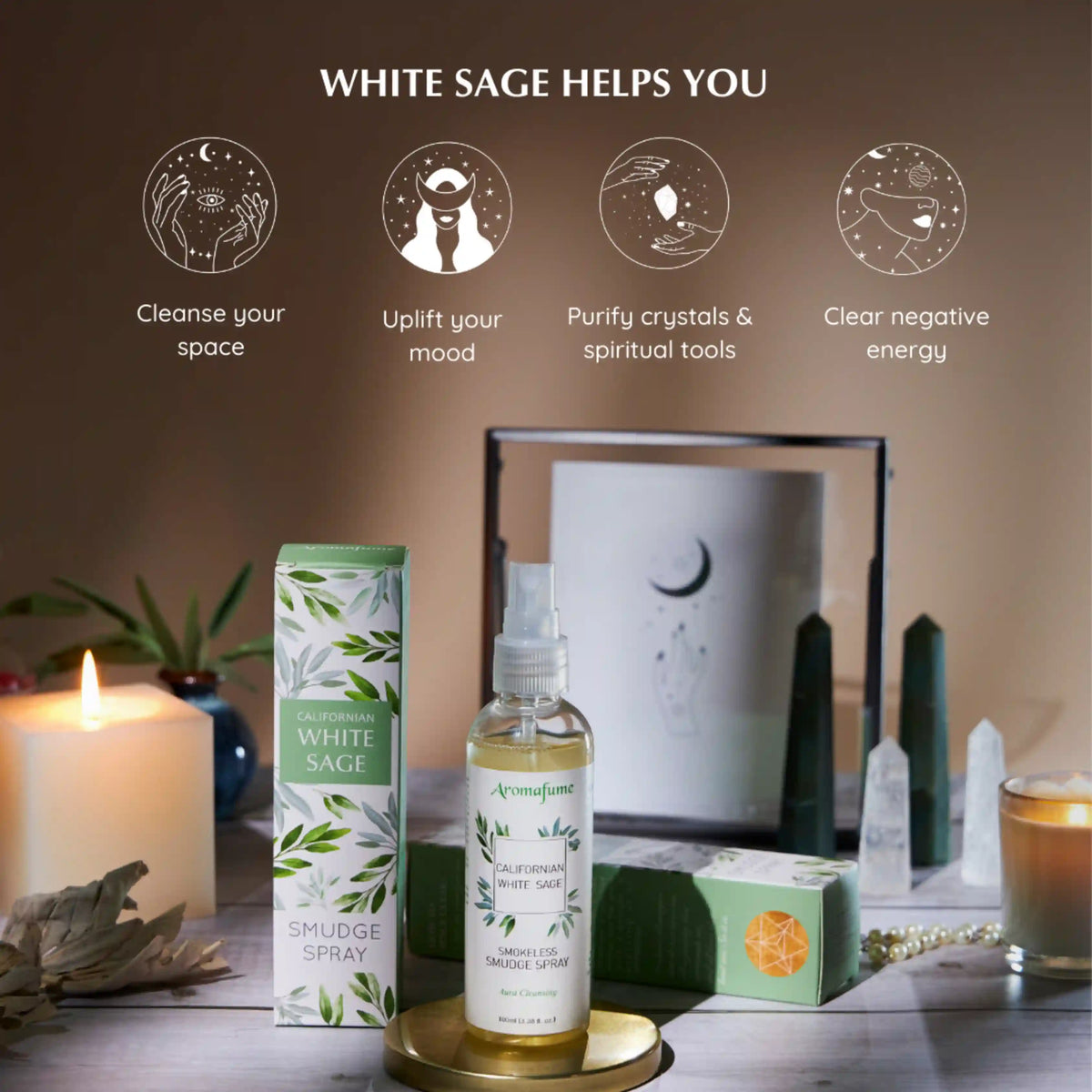 Use White Sage to cleanse, uplift, purify and clear negativity