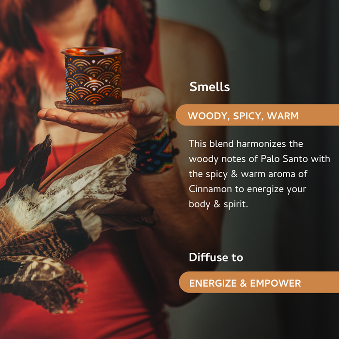 Palo Santo & Cinnamon Incense Bricks and Burner Set