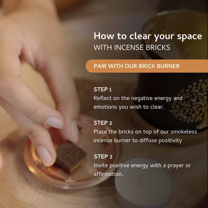 Palo Santo & Cinnamon Incense Bricks and Burner Set