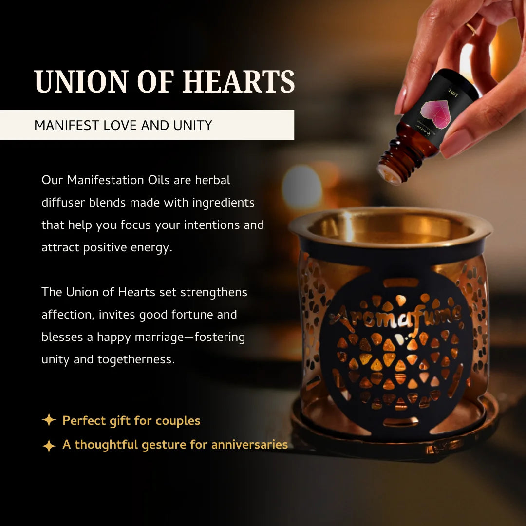 Union of Hearts Oils manifest love, attract blessings, and strengthen relationships—perfect for emotional well-being.