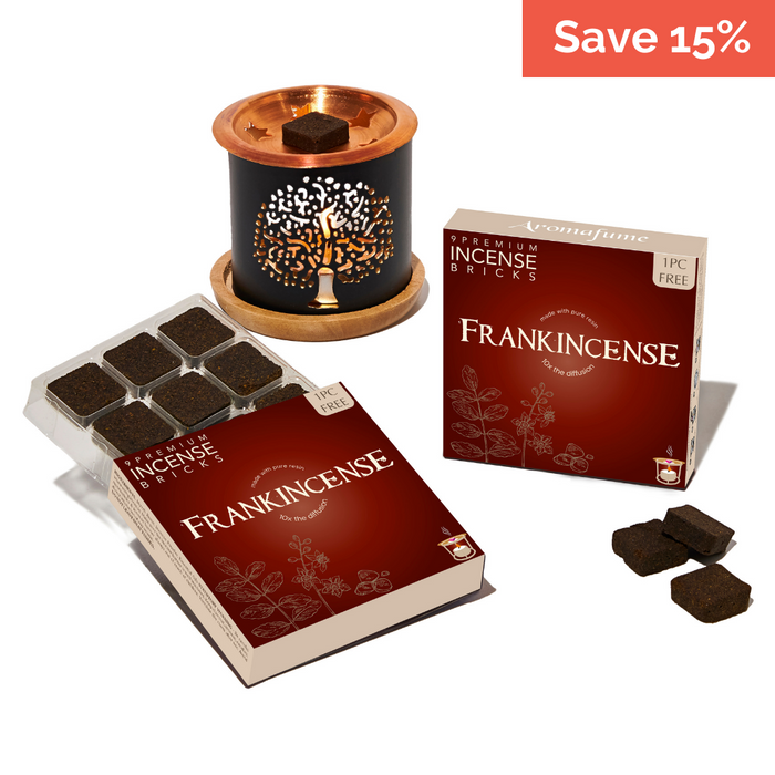 Frankincense Incense Bricks & Burner Set