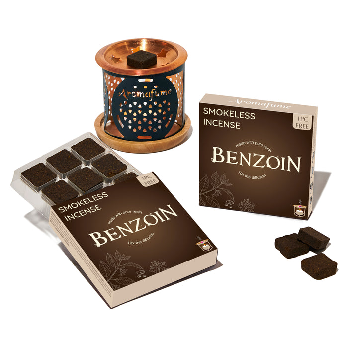 Benzoin Incense Bricks & Burner Set