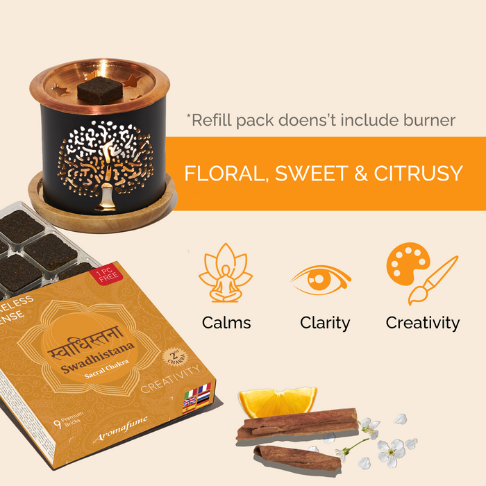 2nd - Sacral Chakra Incense Bricks Refill Pack