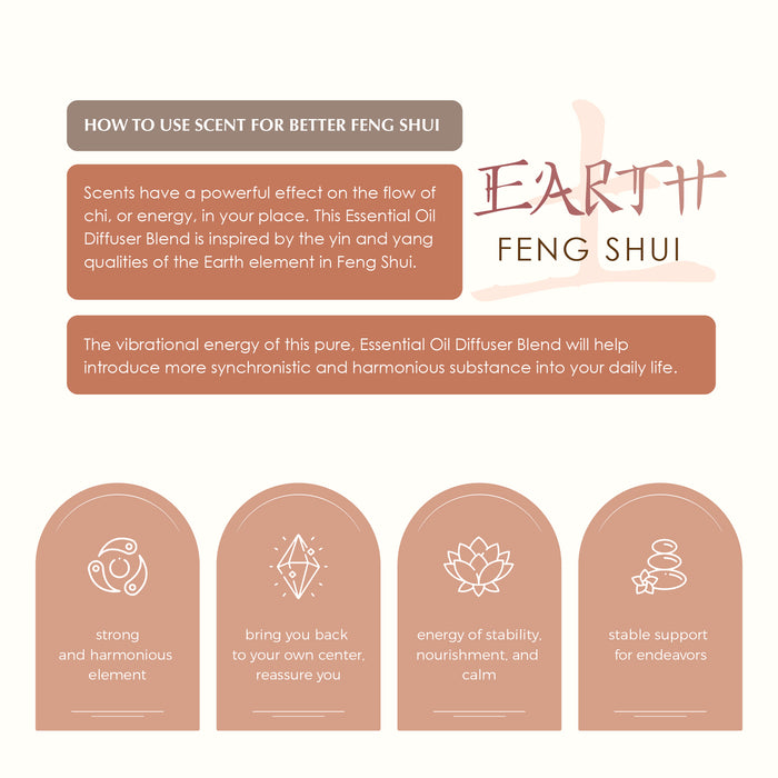 Earth Element - Feng Shui - Essential Oil Diffuser Blend