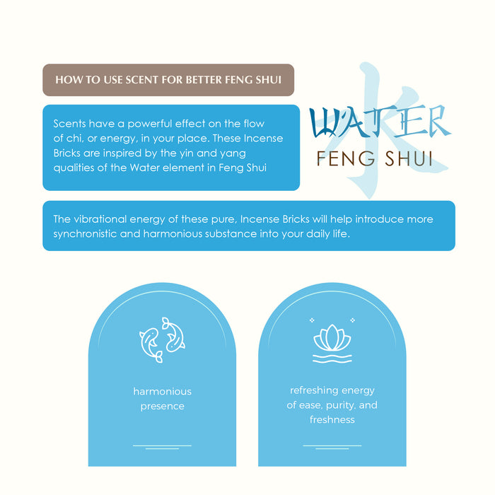 Water Element - Feng Shui Incense Bricks