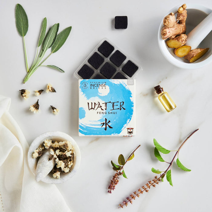 Water Element - Feng Shui Incense Brick Set